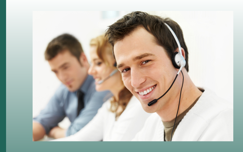 smiling customer service representative